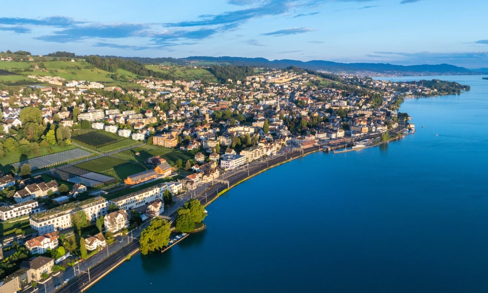 Wädenswil bietet das Beste aus zwei Welten – Leben direkt am See, umgeben von Weinbergen und grünen Hügeln.